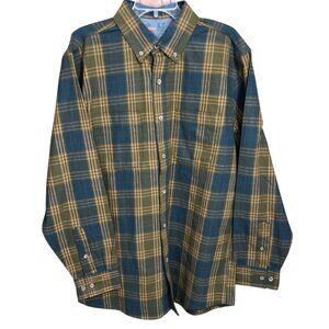 Ridgecut Toughwear Flannel Shirt Mens LT Plaid Button-Up Long Sleeve Durable Cas